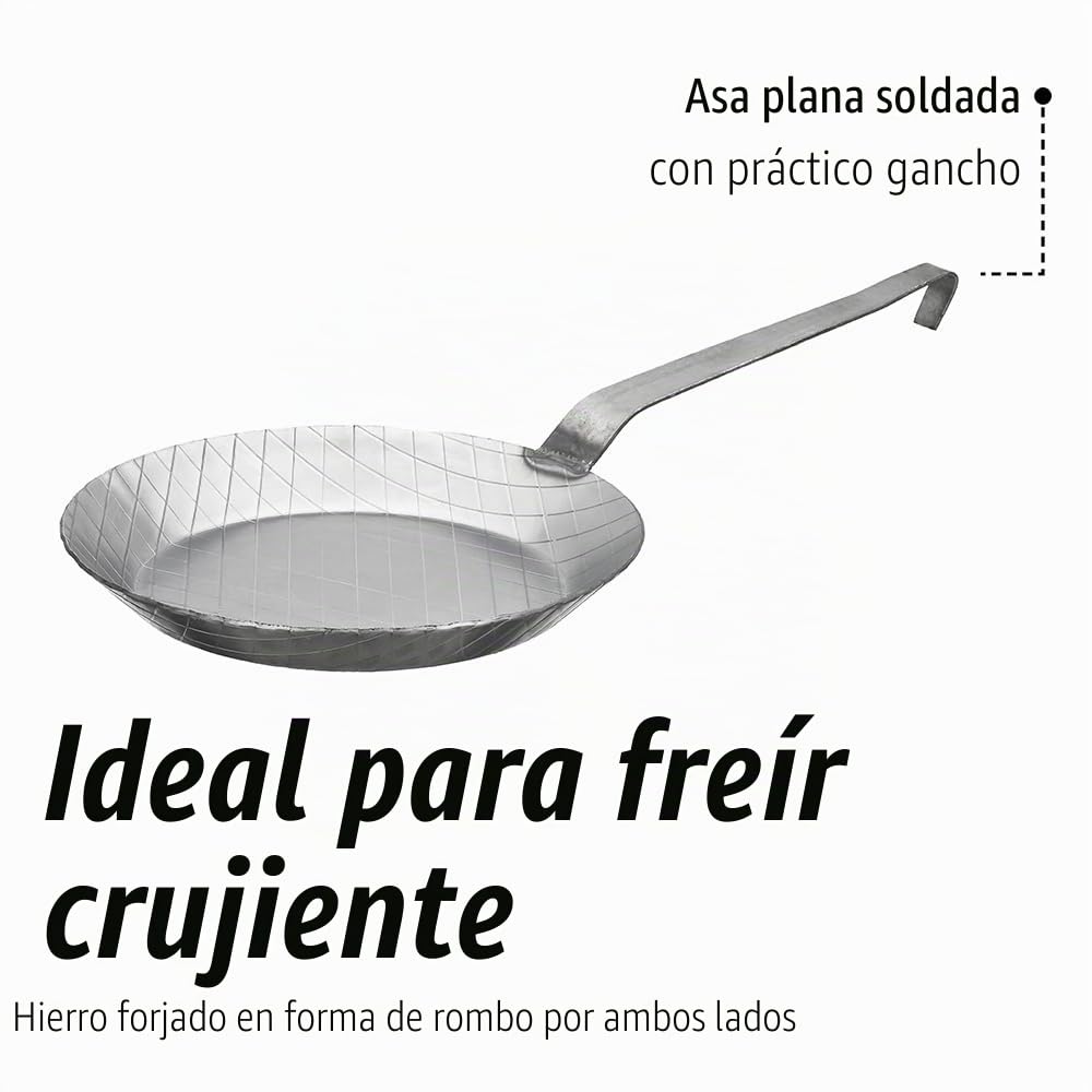 GSW 860222 Gastro - Juego de sartenes (hierro forjado, 2 unidades), color plateado