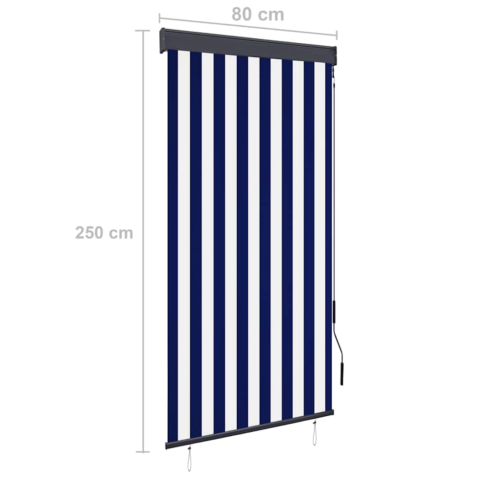 VidaXL Außenrollo Mit Handkurbel – 60x250 Cm, Orange-braun, Aus Polyester Mit PA-Beschichtung, Für Balkon & Terrasse