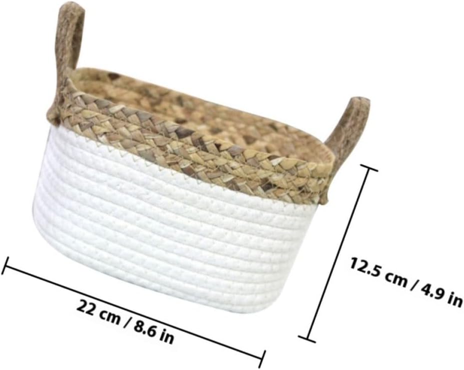 Cotton Rope Storage Basket with Handles Xmas for Office and Boys and Girls