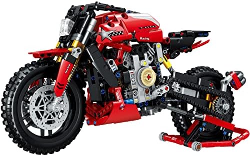 SEMKY Motorcycle Series Dulconti V4 MOC Building Blocks and Engineering Toy Set,(620Pieces) 1:6 Scale Sports Motorcycle Model Gifts for Motorcycle Fans
