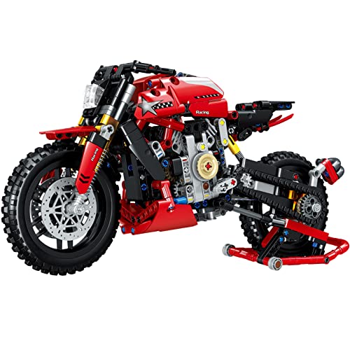 Semky Motorcycle Series Dulconti V4 Moc Building Blocks And Engineering Toy Set,(620Pieces) 1:6 Scale Sports Motorcycle Model Gifts For Motorcycle Fans #TOP20