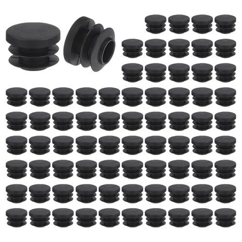 uxcell Round Plastic Plug,20mm(0.79") OD Furniture Leg Pipe Insert 76Pcs