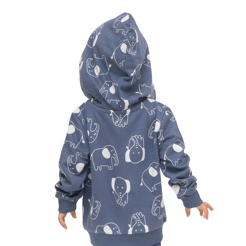 ARIEL Kids Cotton Fleece Full Sleeve Hoodie Sweatshirt for Boys and Girls (WHT-HAATHI-56YRS) Grey 2