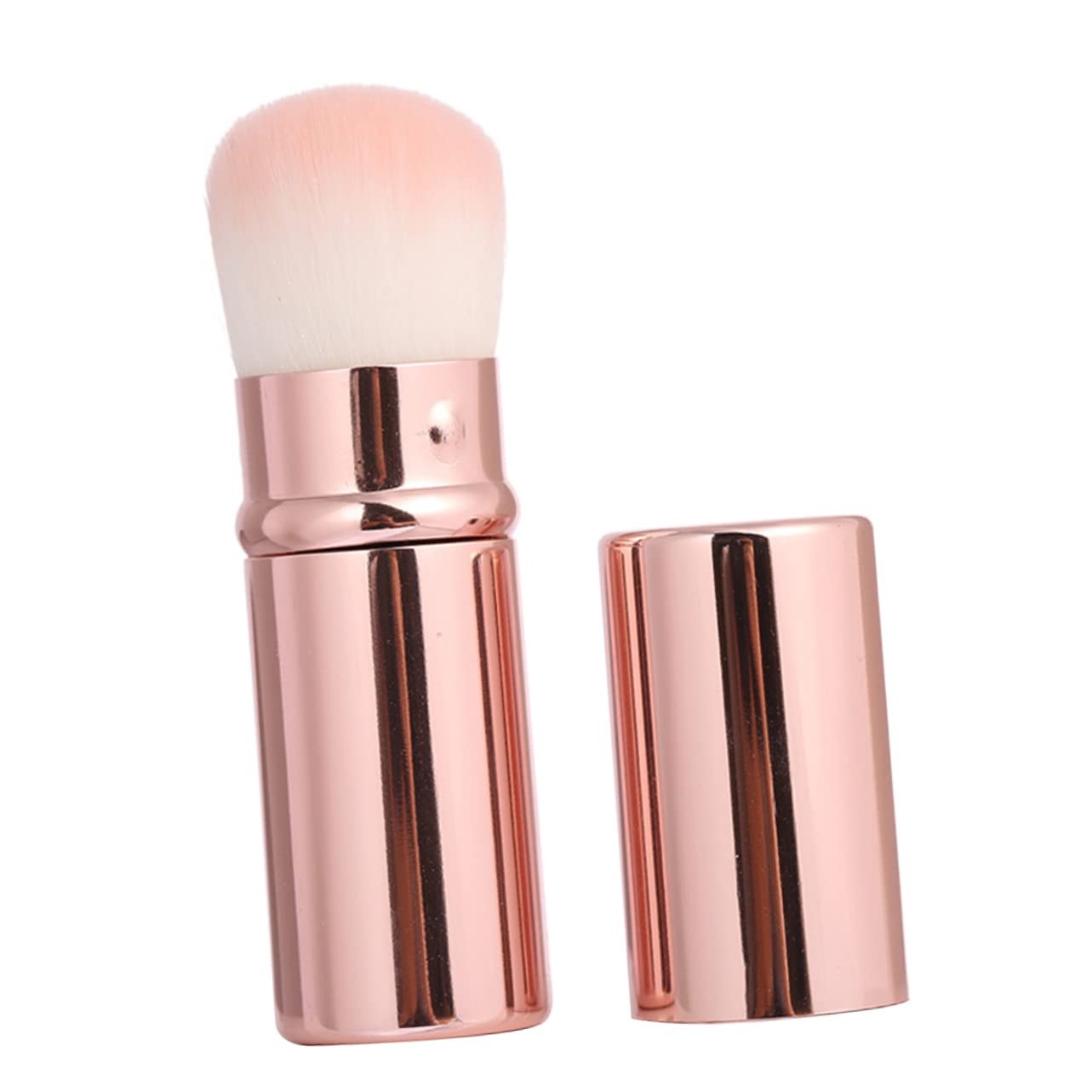 LIFKOME Retractable Blush Brush Cosmetics Makeup Tool Fluffy Nylon Pink for Liquid/powder Application