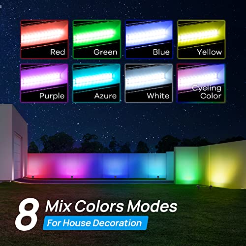 Consciot Solar Spot Lights Outdoor,Solar Landscape Lights, 7 Multicolored Solar Lights Outdoor Waterproof Ip65, Solar Spotlights Outdoor For Yard Pool Garden Tree, 4 Pack #TOP1