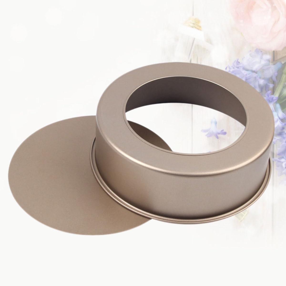 Golden Stainless Steel Cake Pan Round Non-stick for Cupcake Baking Molds Cake Making