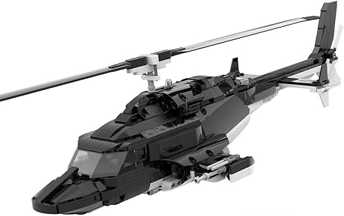 Miniatura 2 de Vortix Juego de bloques de construcción de helicópteros militares, WW2 Airwolf Gunship Kit de ladrillos modelo, juguetes de construcción de avión