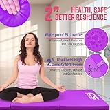 Gymnastic Tumble Exercise Mat – Non Slip PU Leather Surface - High Density Polyether Rebound inner Material – 6FT Long Tri Folding Crash With Carry Handles perfect for gymnastics yoga Pilates (Purple) - Image 5