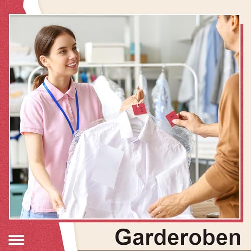 Nezyo Doppelnummern Blöcke 1-100 Tombola Lose mit Zahlen Nummernblöcke Zahlenblöcke 10 cm X 5 cm für Garderobe, Verlosung, Veranstaltungen, Partys, Messen und Bewirtungen(Rot)