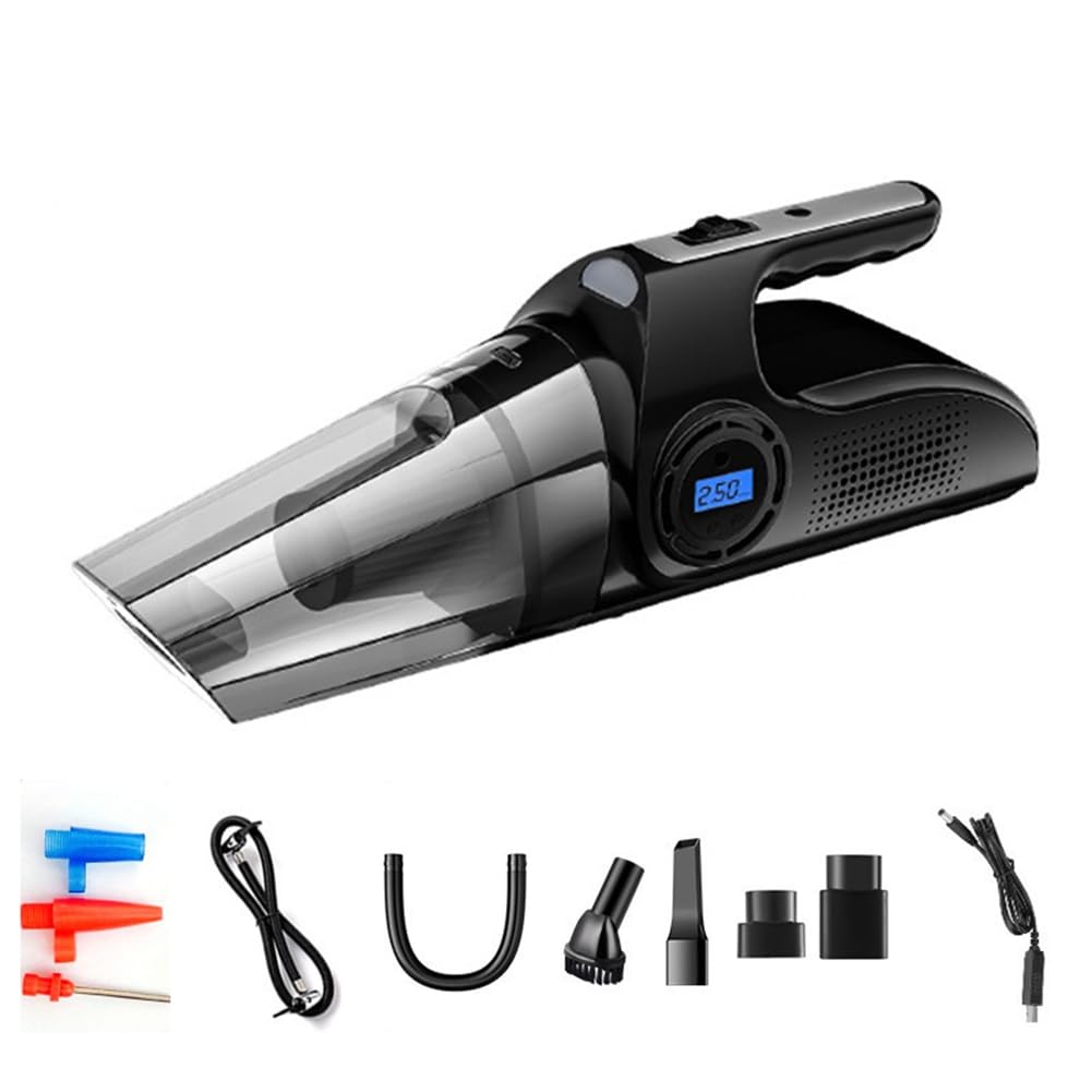 Aspirateur de voiture puissant 5000PA avec écran digital de gonflage