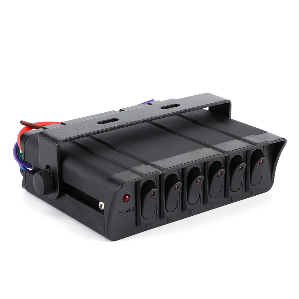 Accessorio per auto con interruttore a bilanciere per pannello a levetta universale a luce rossa 3P per auto,interruttore dell'auto