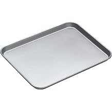KitchenCraft Non-Stick Baking Tray, 38 x 30cm Oven Tray, Durable Carbon Steel Grey Cooking Tray for Baking, Roasting and Grilling