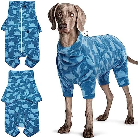 Hjyokuso Cosy Polar Fleece Coat For Dogs, Full Body Jacket With Four Leg, Adjustable Jumpsuit With Zipper Closure, Winter Clothes Ideal For Pet Dog Outdoor Or Indoor, For Small Medium Large Dogs -XXS