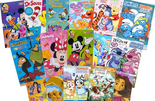 Bulk Gender Neutral Coloring Books for Kids – 14 Full Size, 1200+ Pages, for Classrooms, Kids Activity, Daycare, Parties & Gifts – All Ages