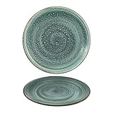 Apto para lavavajillas summa - Plato Llano diámetro 25cm Turquesa (Mediano). Set 6 Unidades. Vajilla Moderna de Color  Colección Moon. Uso en casa, Restaurante y Fiestas