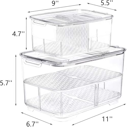 Miniatura 6 de Contenedores grandes de almacenamiento de alimentos para nevera