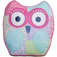 Cozy Line Home Fashions Bedding Accessory Decorative Novelty Throw Pillow, Cute Owl Bird Pink Set of 1