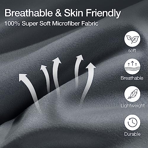 Satisomnia Lightweight Comforter Set Queen Grey, All Season Down Alternative Bed Comforter Set With 2 Pillow Shams, 3 Pieces Soft Reversible, Dark Grey And Light Gray Full/Queen Size #TOP2