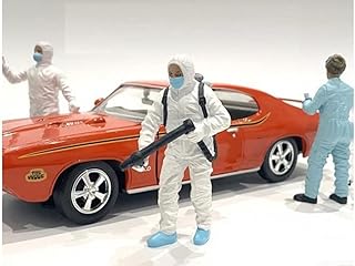 American Diorama Hazmat Crew - Figure I, White 76267 - 1/18 Scale Figurine - Diorama Accessory
