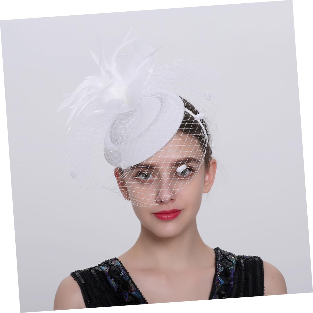 FRCOLOR 2 Tocados De Boda Únicos Con Banda Para El Pelo De Hilo De Red Para Mujer Accesorio Para Fotos Y Fiestas.