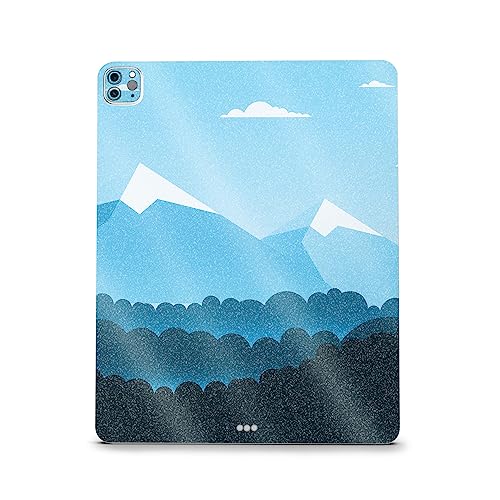 Image of MightySkins Carbon Fiber Skin Compatible with Apple iPad Pro 12.9 inch M2 6th Gen (2022) Full Wrap Kit - Poly Mountains | Protective Durable Textured Carbon Fiber Finish | Easy to Apply | Made in The USA