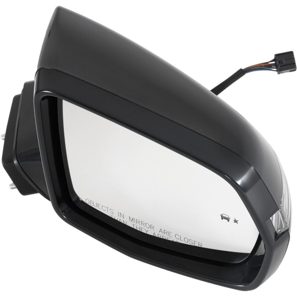 HDNAHEQ Mirrors Passenger Right Side Heated for Chevy for Blazer Base/L 19-21 & /RS/North 19-22 & LT 20-22 Hand Without Auto-Dimming Paintable Manual Folding Power-Glass Adjustment