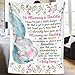 Lindanr Personalized Hi Mommy and Daddy Blanket from Baby Bump, Grandma Told Me That You are Awesome Blanket, Custom Elephant Baby Blankets, Gifts for New First Mom Dad to Be
