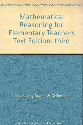 Instructor's Edition: Mathematical Reasoning fo... 0321133234 Book Cover