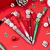COcnny Highland Cow Beadable Pens - 12 Set Mooey Christmas DIY Ballpoint Pen Making Kit with Bead Craft, Rustic Cow Beaded Pen Bulk Charm Tassel Supplies for Xmas Party School Students Gift #3