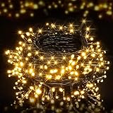 Lichterkette Außen Batterie,300 LEDs 40m outdoor lichterkette Wasserdicht, LED Lichterkette Aussen Batteriebetrieben, 8 Modi und Timer
