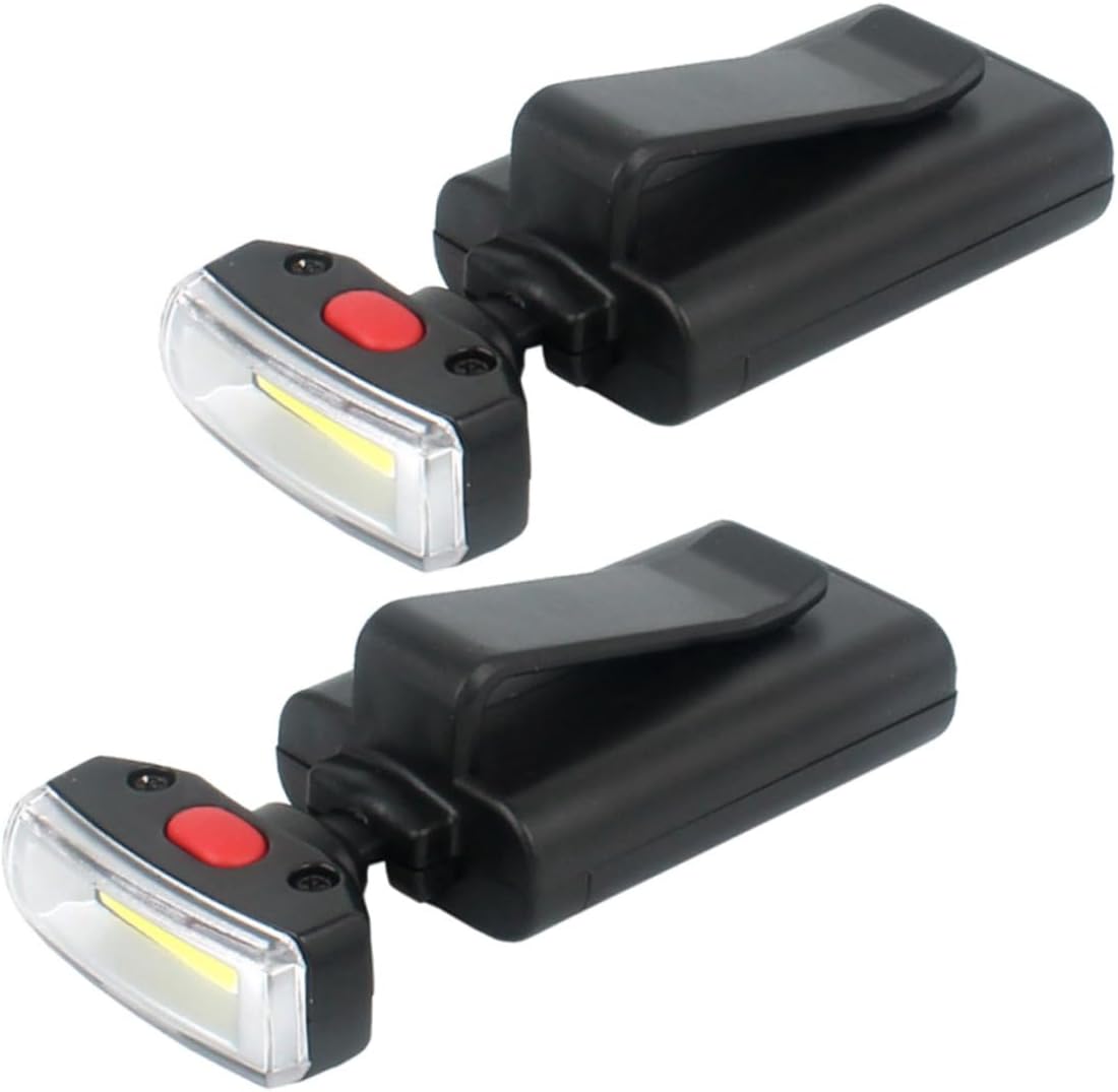 Sosoport 6pcs Led Hat Light Clip Rechargeable Camping Light Hat Lamp for Hiking Floodlight Visor for Baseball Cap Angle