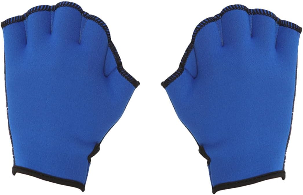 HEMOTON Webbed Swimming Gloves Paddle Gloves for Aquatic Training, Blue Size S, Lightweight Water Sports Gear for Pool Exercise and Diving