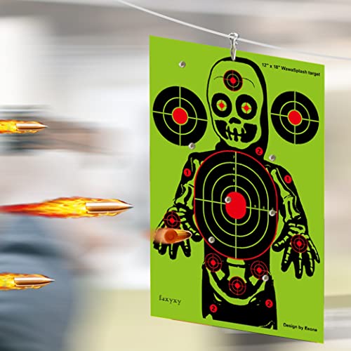 Zombie Splatter Shooting Targets- 12 X18 Inch - 20 Sheets Funny Paper Targets For All Firearms,Airsoft,Pellet & Bb Guns(Green) #TOP3