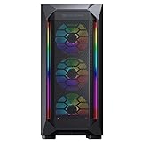 Caja Semitorre [RGB] con panel de malla, [espacio para ventilación] y [gestión de cables]. Ideal en [PC gaming] y [multimedia].