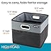 High Road CargoCube Car Storage Bin - Leakproof Car Trunk Storage Organizer with Metal Handles and Front Mesh Pocket, 12x12 Inches - 2 pack