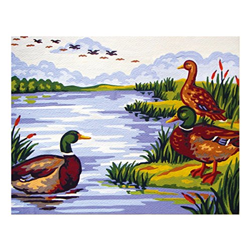 Collection D'Art 6237K Colverts Sur l'Étang Kit de Canevas Coton Multicolore 20 x 30 x 0,1 cm