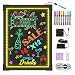 LED Writing Message Board, 16” x 12” Illuminated Erasable Neon Effect Restaurant Menu Sign with 8 Colors Markers, 7 Colors Flashing Mode DIY Chalkboard for Kitchen Wedding Promotions by Hosim