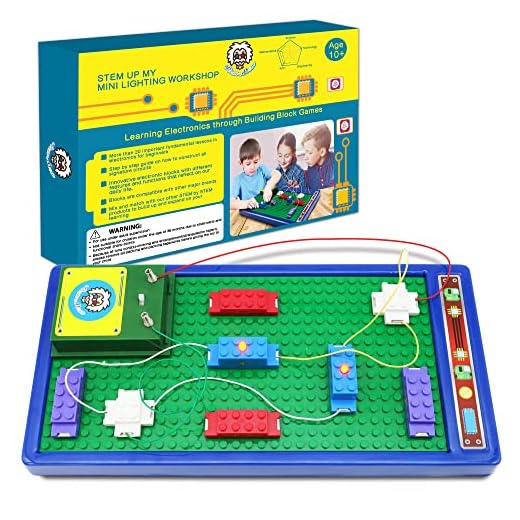 Circuit Board for Kids, Electrical Engineering Kit with 22+ Stem Projects Teaching Electrics, Stem Kit,Educational Science Kits Experiments for Kids Ages 8-12, Compatible with Lego Bricks