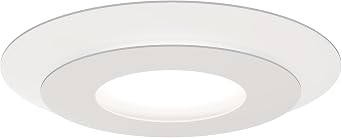 Sonneman Modern Lighting 2757.98-35 Offset LED Round Flush Mount Ceiling Light for Bathroom, Kitchen or Bedroom - 3500K - 20" - Textured White