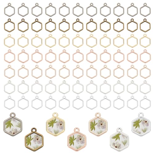 PH PandaHall 112�� 7�F �Z�p�`�x�[���y���_���g 20x15mm �I�[�v���o�b�N�x�[���`���[�� ����t���[���y���_���g �x�[���g���C�y���_���g DIY ���� �G�|�L�V���� �C�������O �u���X���b�g �l�b�N���X �W���G���[����p, 20x15