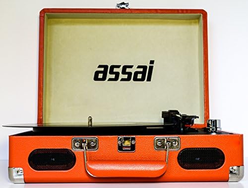 Assai Retro Vinyl Record Player Suitcase Turntable - Easily Convert Vinyl To Mp3