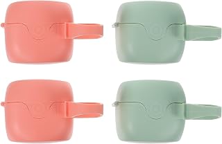 4 Pack Portable Pacifier Holder Boxes for Baby and Toddler Travel | PP Material, Sealed Cover Design, Easy to Clean, for Home Use and Keeping Soothers Tidy