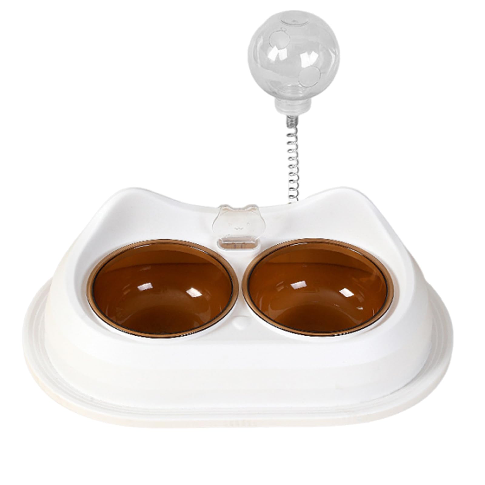 Fournitures pour animaux de compagnie : gamelle double pour chats autonomes