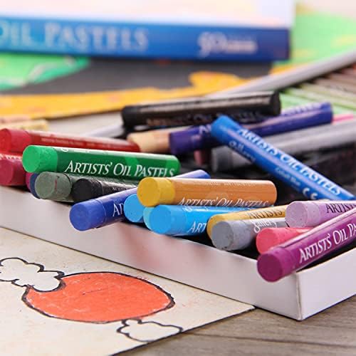 Professional Oil Pastels Set Art Soft Oil Pastels Painting Drawing Pens Soft Colouring Crayons Washable Oil Paint Sticks for Artists, Adult, Student, School Stationery Supplies 25 Colors