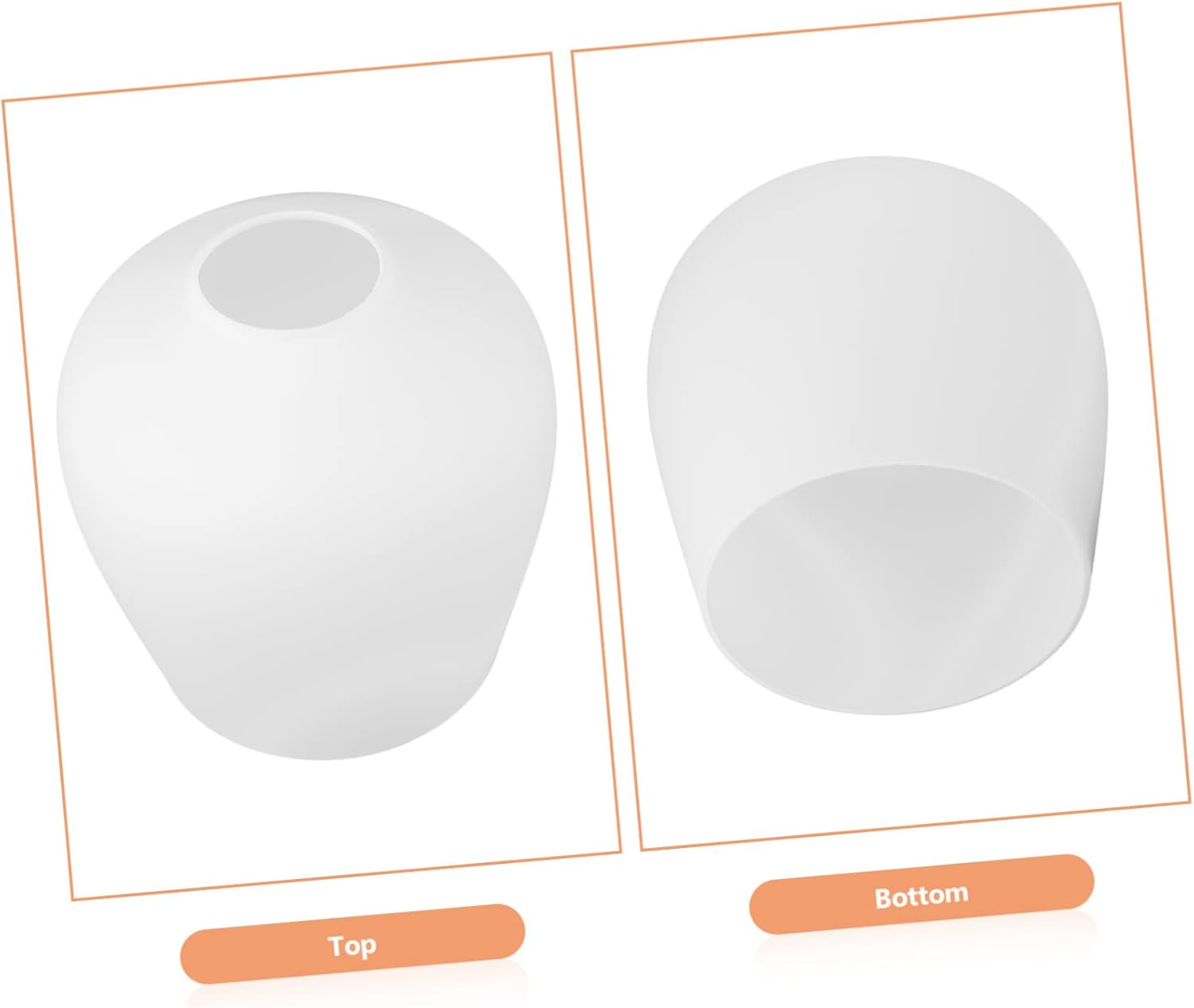 POPETPOP 2pcs Frosted Shades for Pendant Light Fixtures Elegant Replacement Lampshades for Dining Room Bedroom Living Room and Kitchen Decor