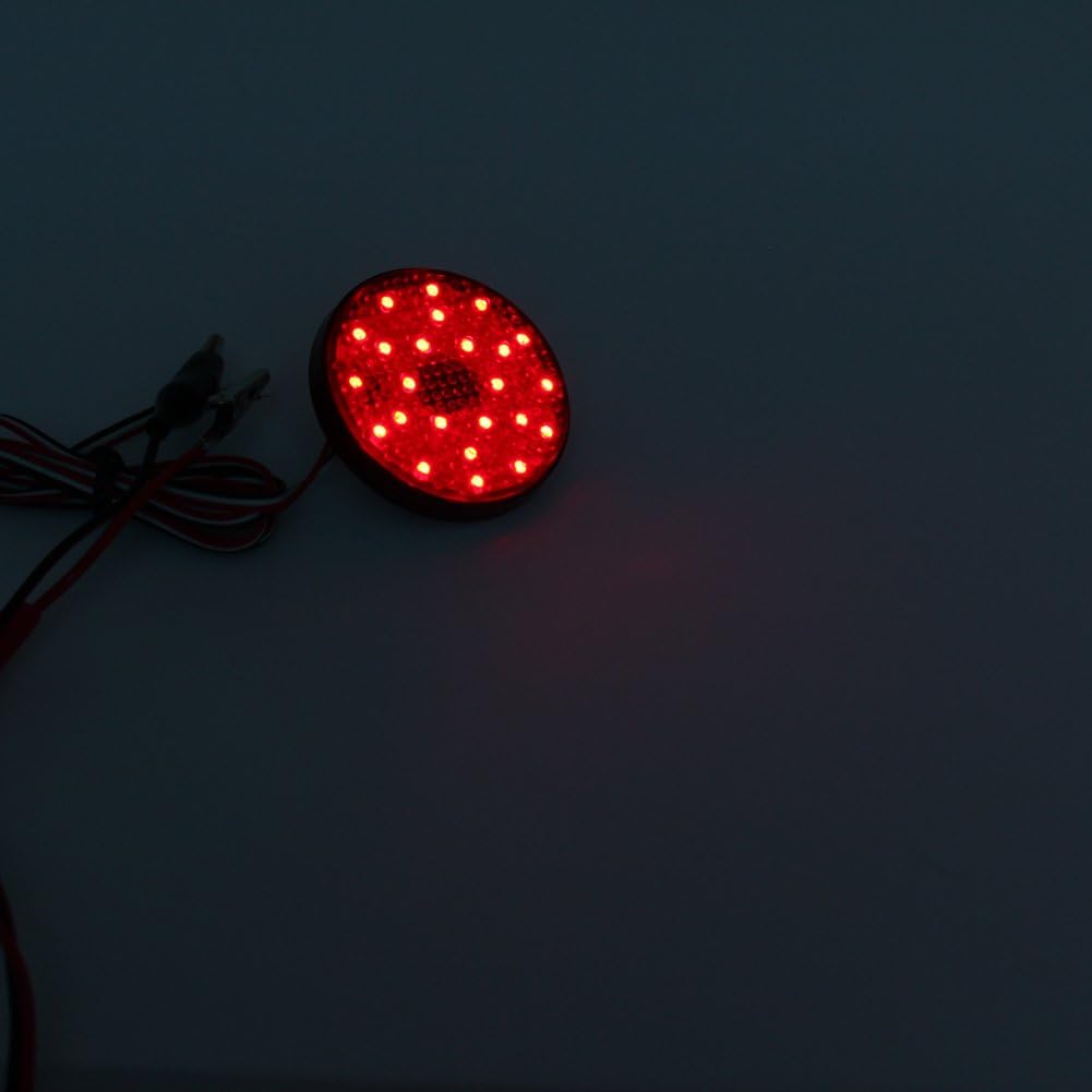 2Pcs Red Lens LED Rear Bumper Reflector Tail Stop Light Compatible with Toyota Sequoia Highlander Zrr70 Noah Fortuner Mitsubishi ASX/Outlander Sport