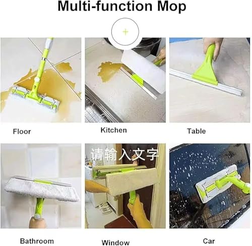 Image of 2-in-1 Solar Panel & Window Cleaner with Long Extendable Handle, Professional Squeegee & Scrubber Combo for Home, Glass, and Rooftop Cleaning