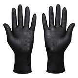 Hair Dye Gloves, Reusable Rubber Gloves, Professional Hair Coloring Accessories for Hair Salon Hair Dyeing (1 Pair, Large, Black)