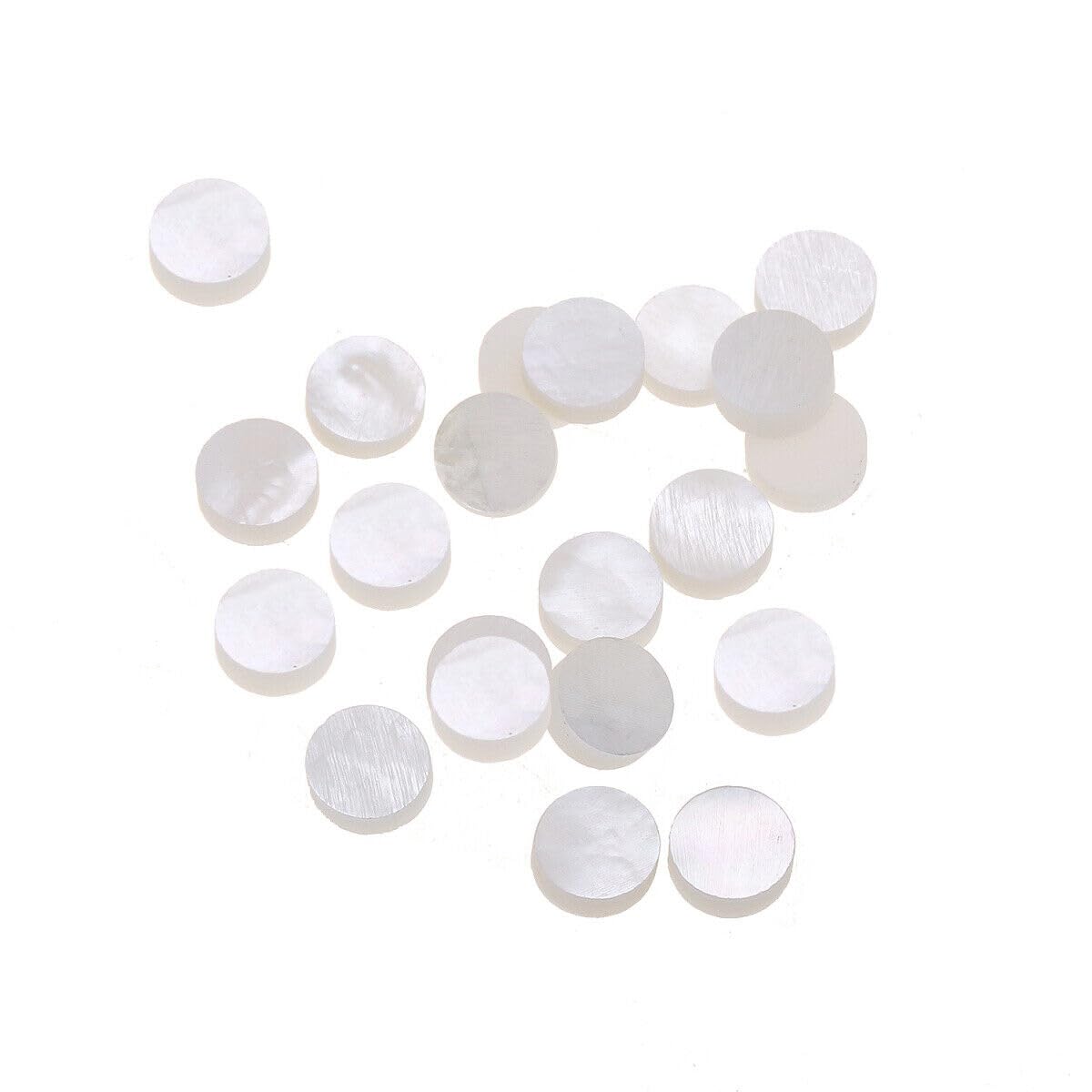 20Pcs 6mm Natural Mother of White Pearl Guitar Fretboard Inlay Dot