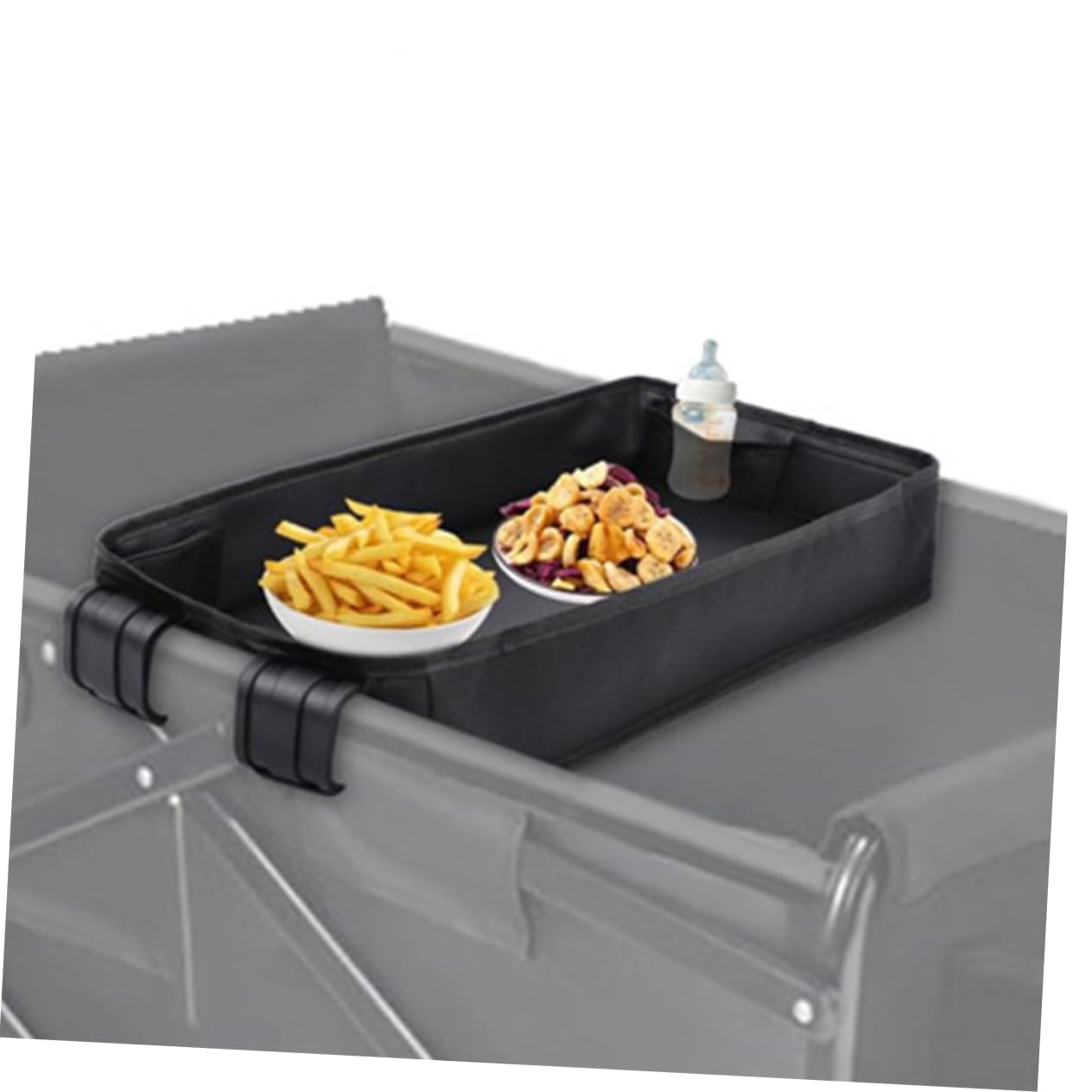 Tablett Für Kinderwagen Mit Snackhalter Und Getränkehalter Zubehör Aus Canvas-material Stabiles Design Verstellbarer Griff Kompaktes Organizer-tablett Für Babywagen